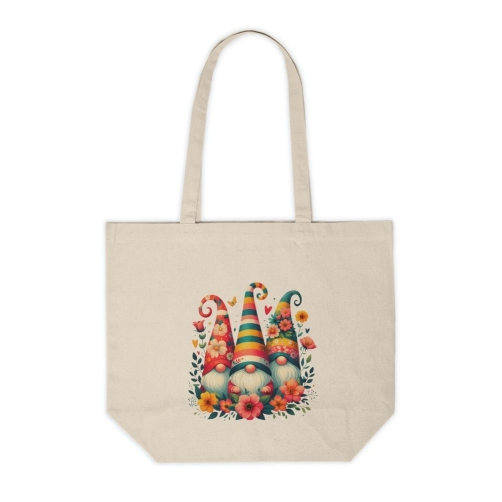 Spring Garden Gnome Custom Canvas Tote Bag